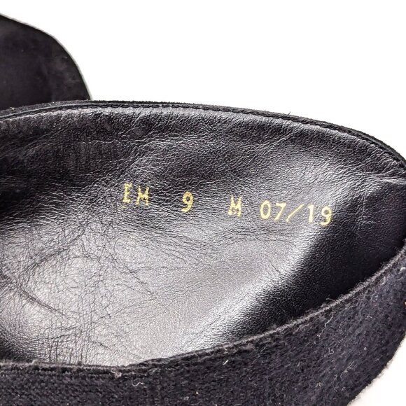 Stuart Weitzman Women Livia Black Suede Block Heel Tall Elastic Boots size 9 - Picture 8 of 11